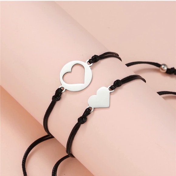 New Mother Daughter Best Friends Adjustable Handmade Heart Bracelet - Picture 6 of 9